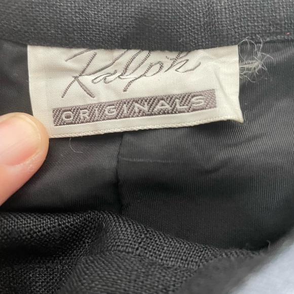 Vntg 1960s Ralph Originals Skirt Black Size 14 Pocket 30 in Length - Picture 11 of 12